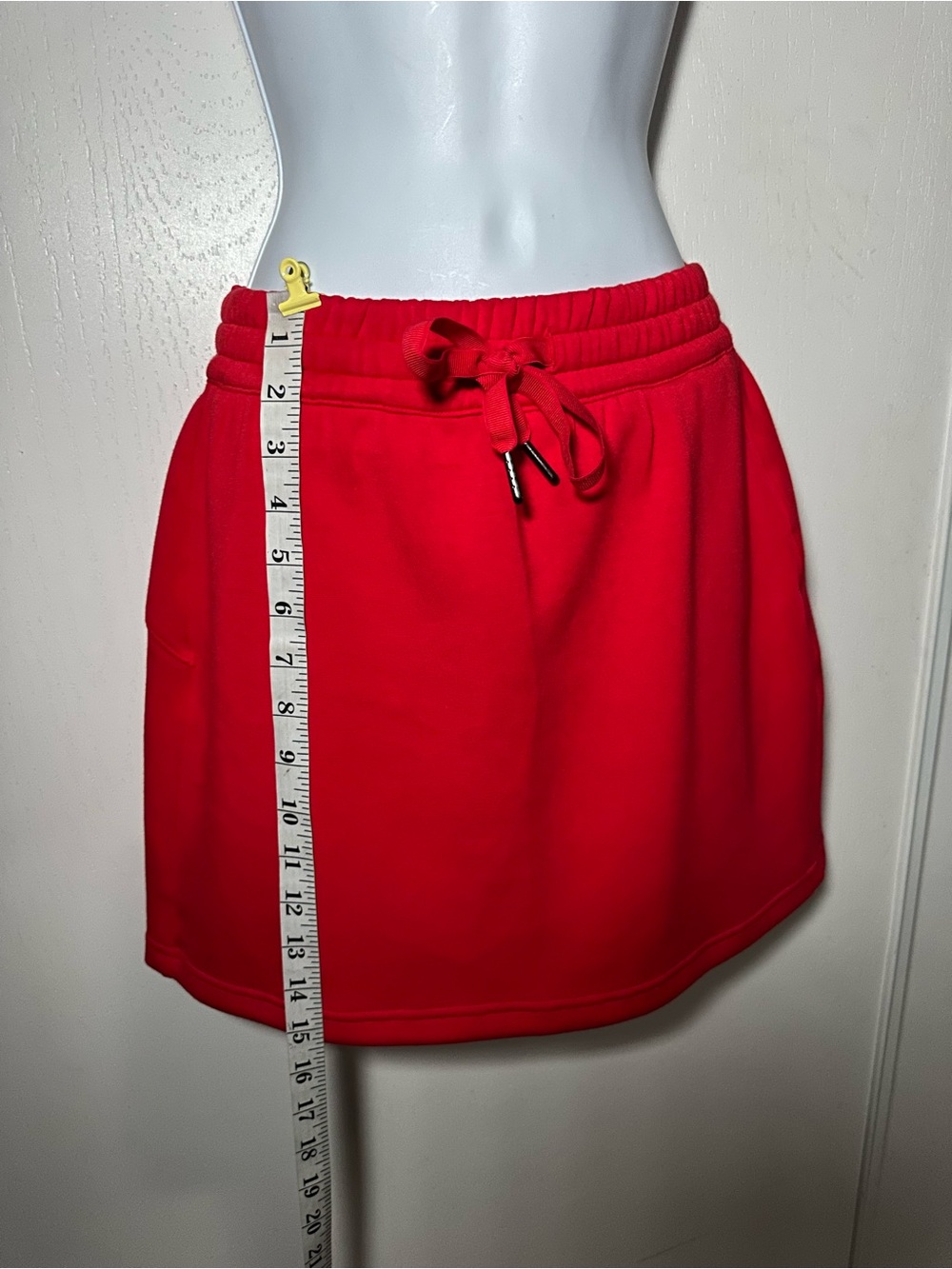 SPANX Women’s Red Air Essentials Knit Mini 15" Drawstring Waist Skort- Size XS - Picture 9 of 10